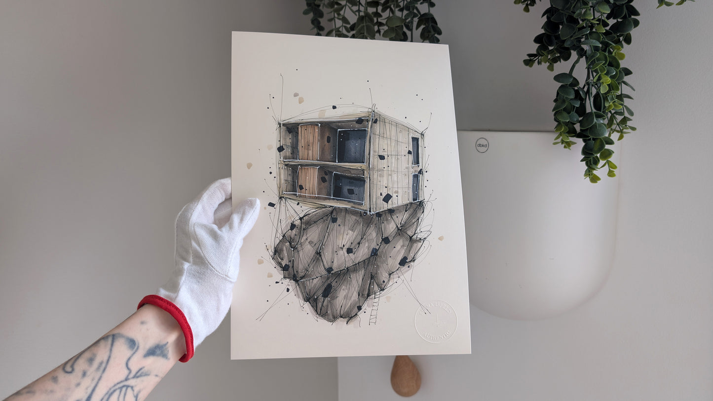 False Shelter – Giclée-trykk