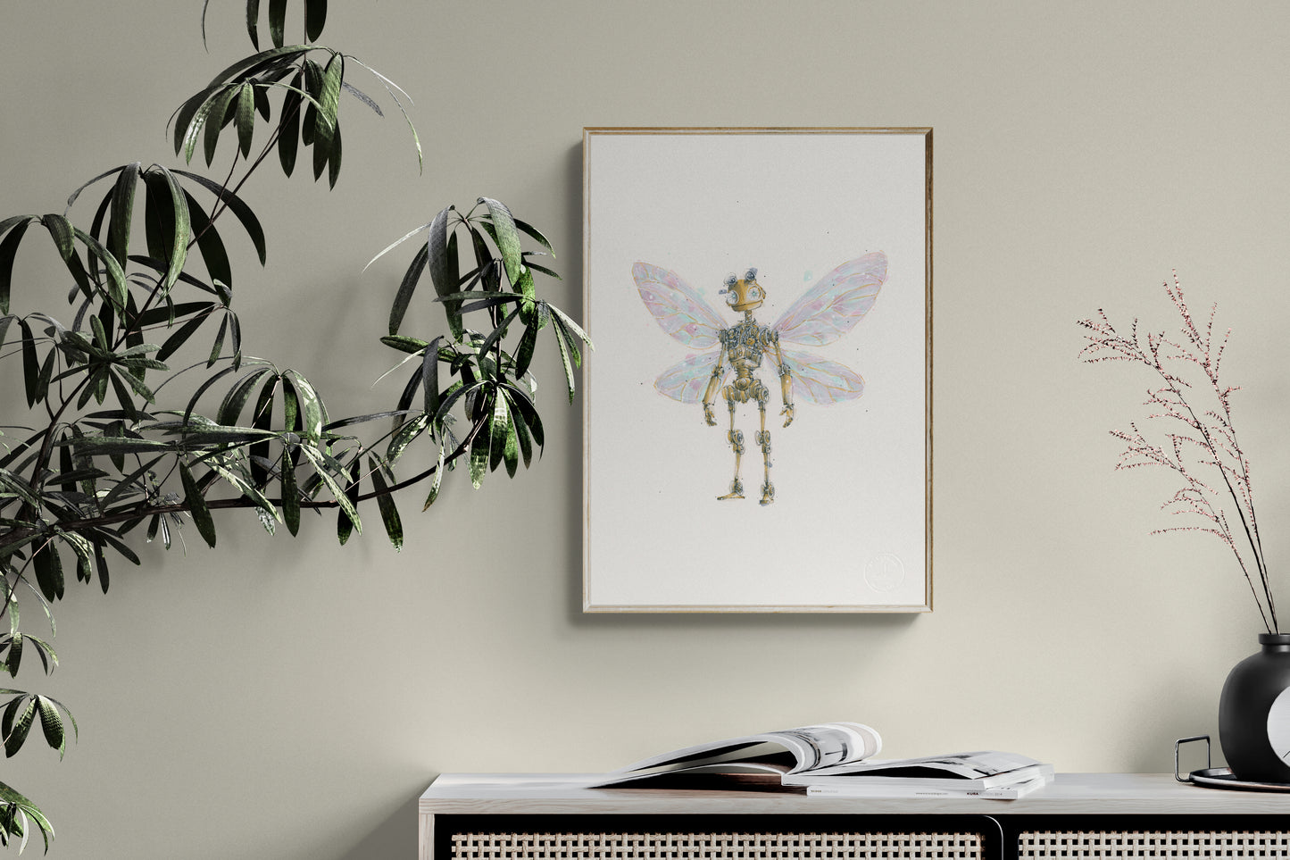 Flutterbot embossed fine art by Selma Isfeld