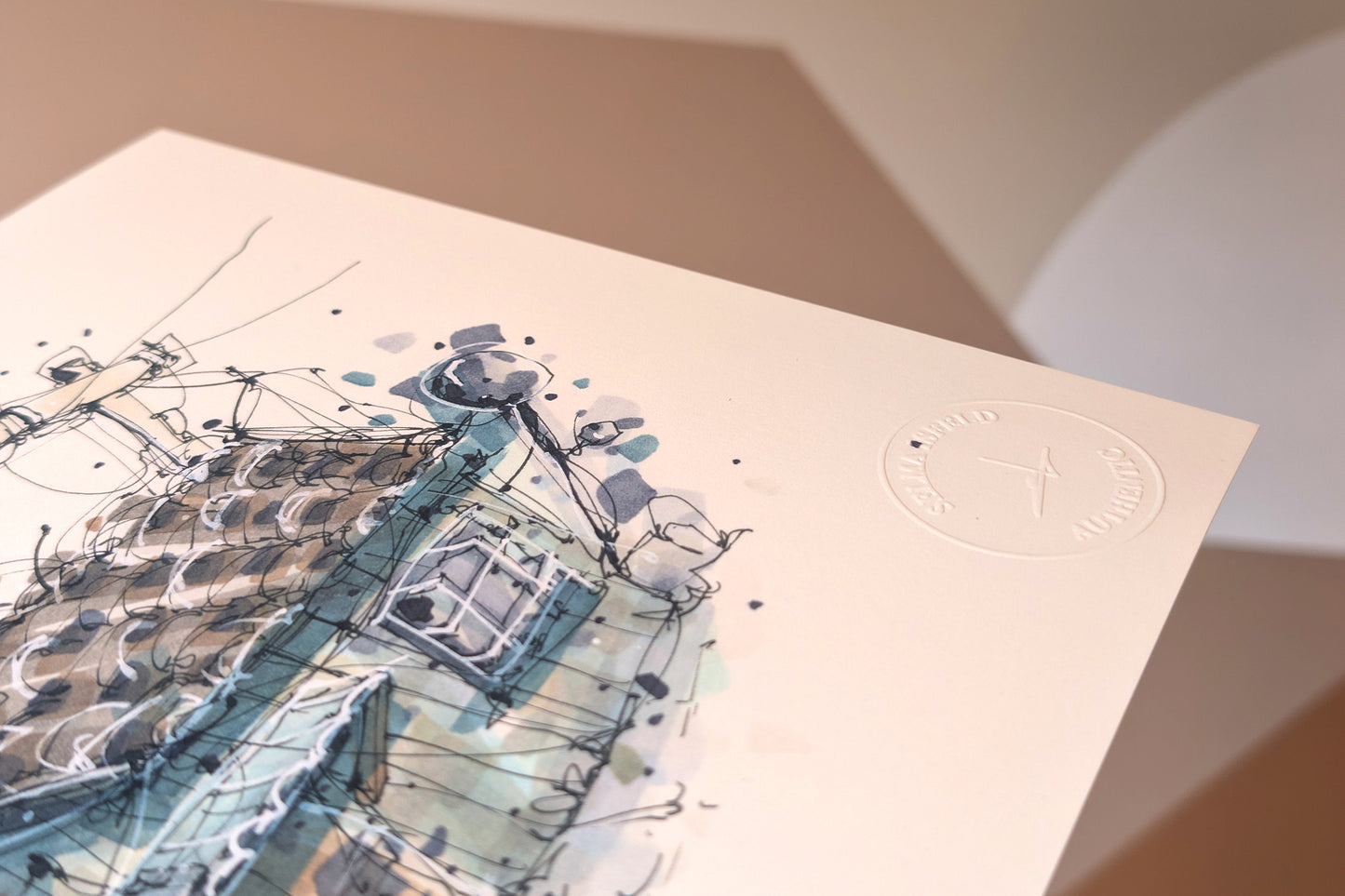 Skewed Shack – Giclée-trykk