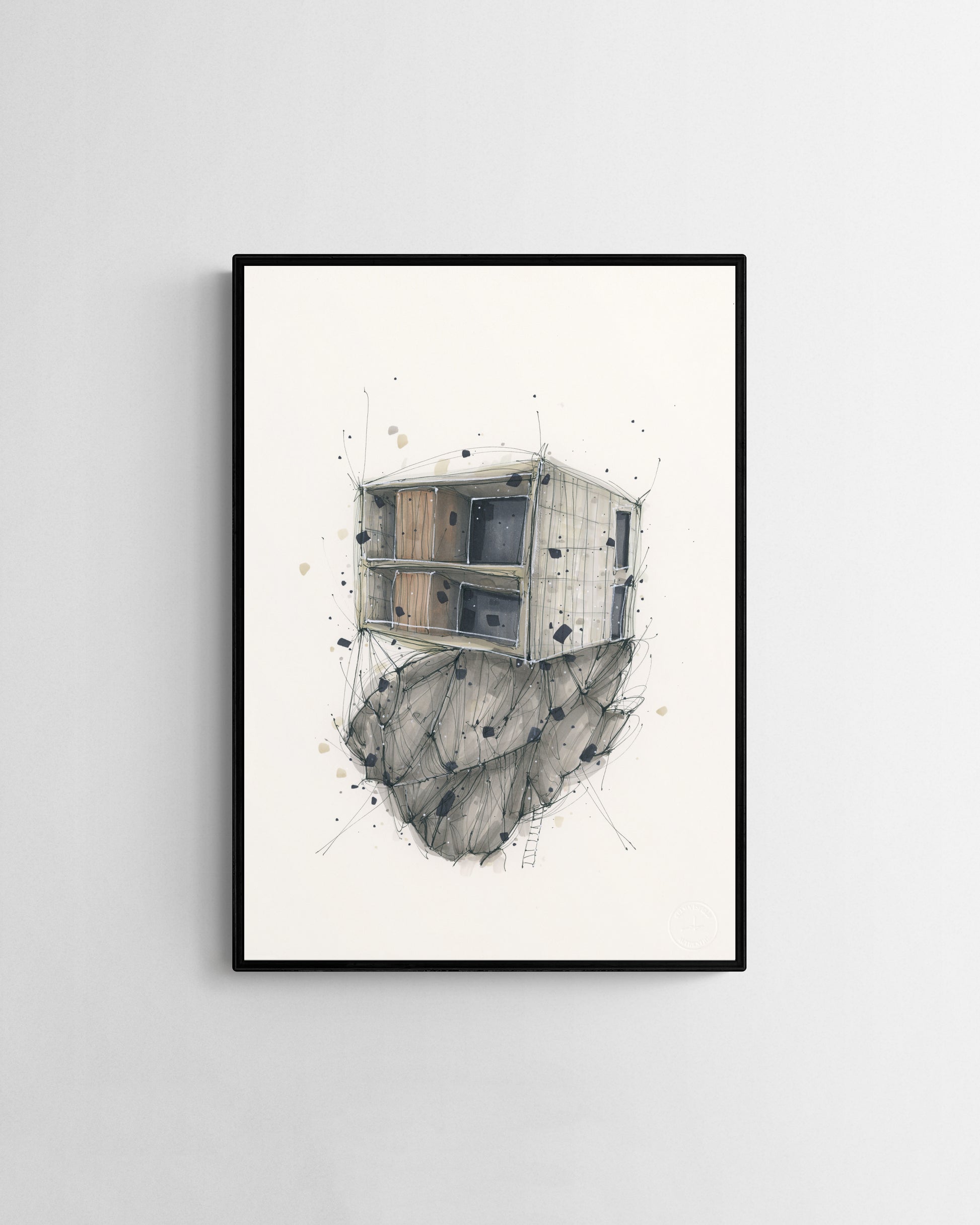 False Shelter embossed fine art by Selma Isfeld