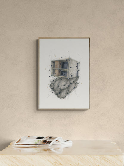 False Shelter – Giclée-trykk