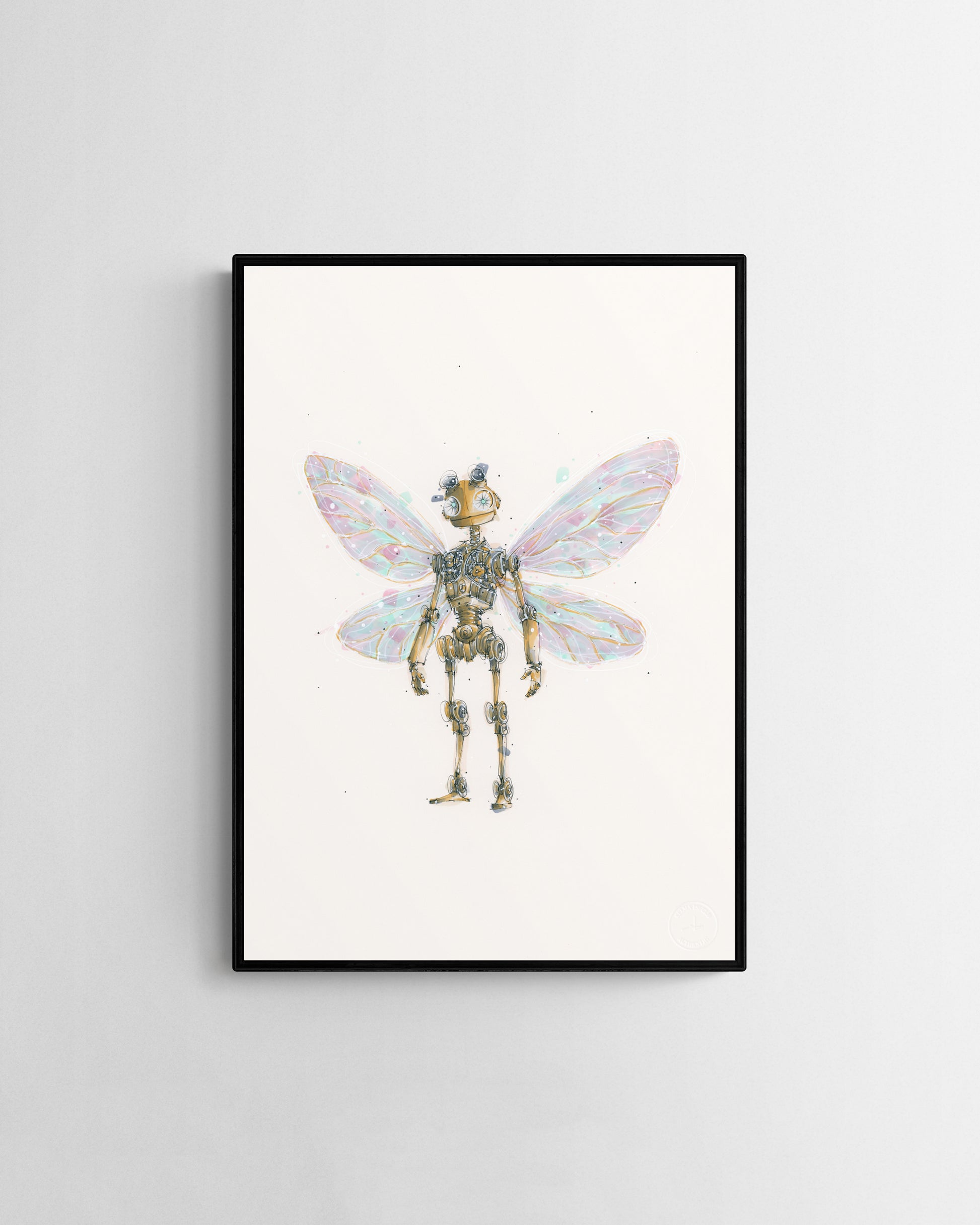 Flutterbot embossed fine art by Selma Isfeld